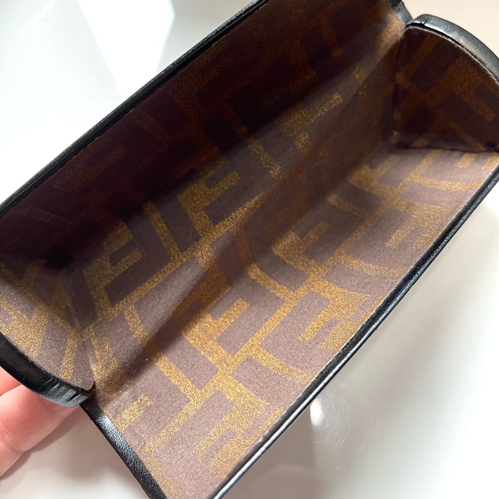 FENDI Authentic Eyeglasses Twisted Black Hard Case
